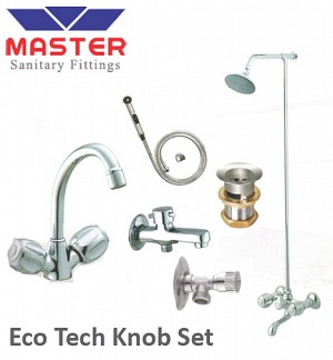 Master Silver Series Eco Tech Knob Set With Over Head Shower (3098A)